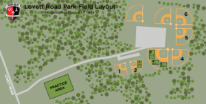 Lovett Road Park Soccer Field Map in Central