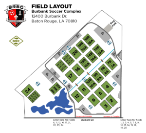 Burbank Soccer Complex Field Map