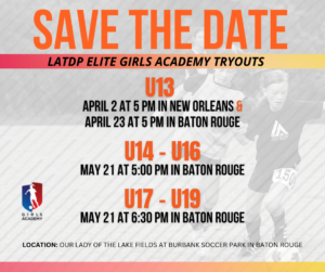 Girls Academy Tryouts - Save the Date
